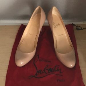 Christian Louboutin nude pumps